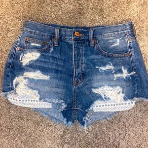American Eagle High Rise Jean Shorts Size 4
